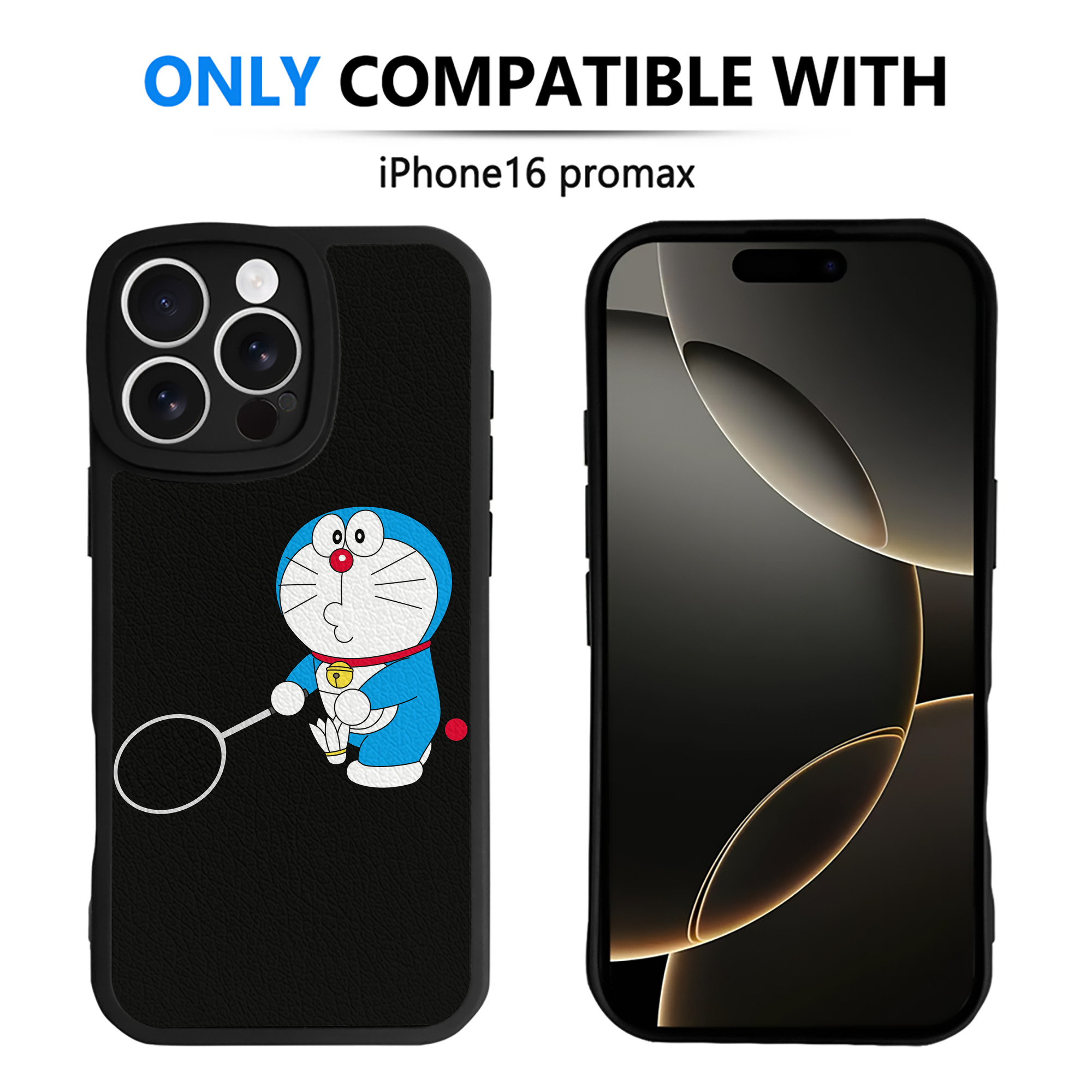 （画像用） ドラえもん Doraemon 【iPhone 16シリーズ対応】シリコンスマホケース（レザー調） 材質：シリコン